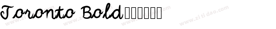 Toronto Bold字体转换
